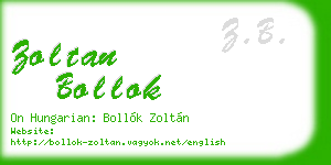 zoltan bollok business card