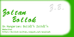 zoltan bollok business card